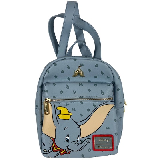 Disney Handbags - Disney Loungefly Dumbo Blue Mini Backpack